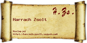 Harrach Zsolt névjegykártya